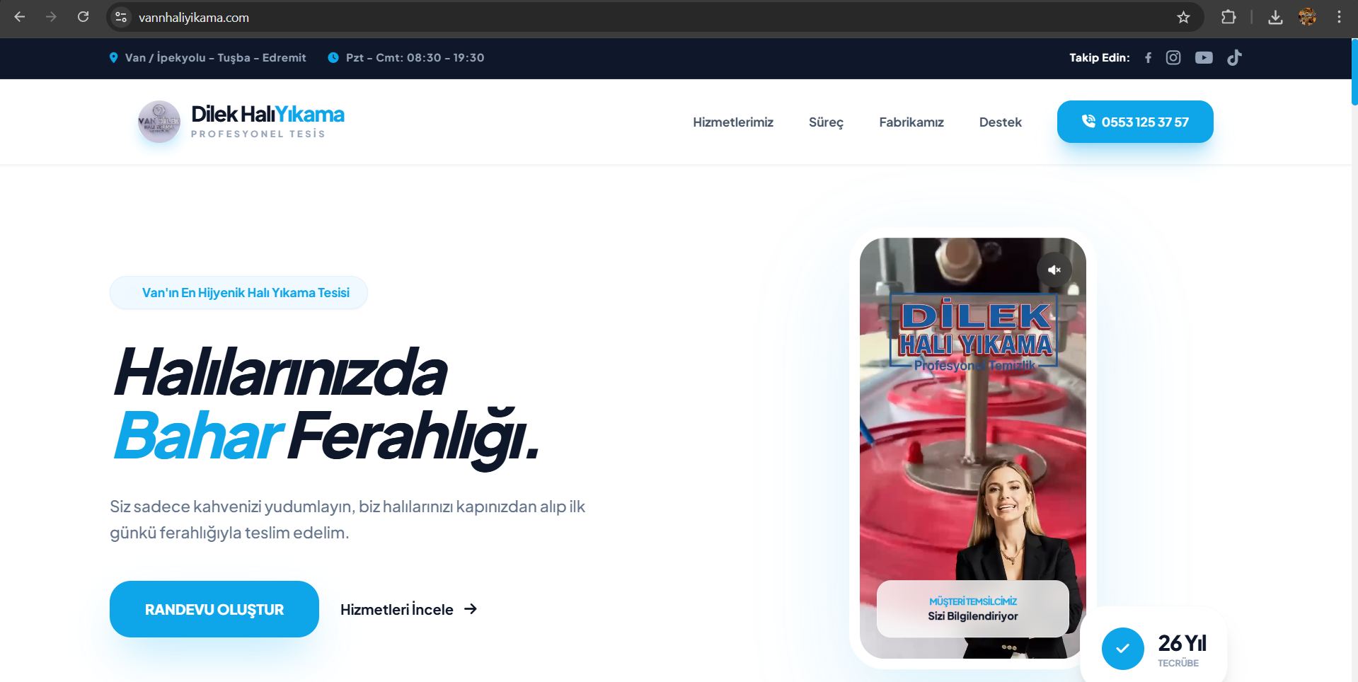 Van Dilek Halı Yıkama Web Site