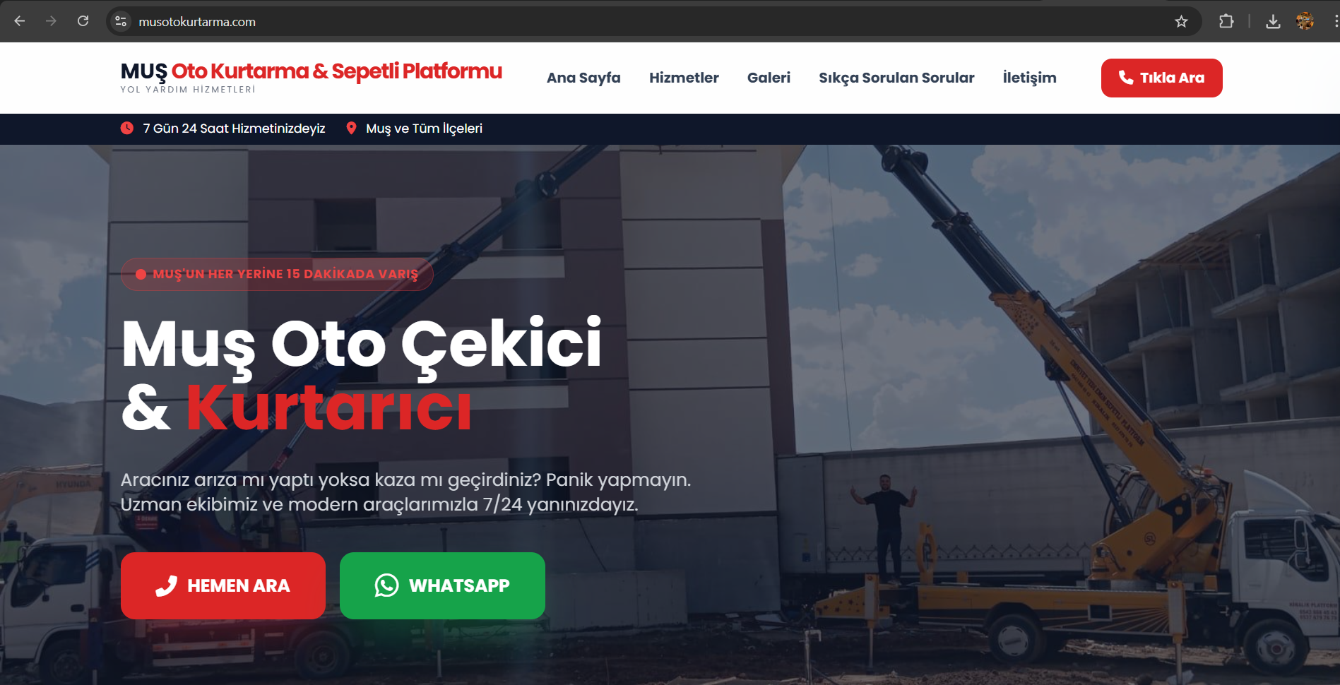 Muş Oto Kurtarma & Sepetli Platformu